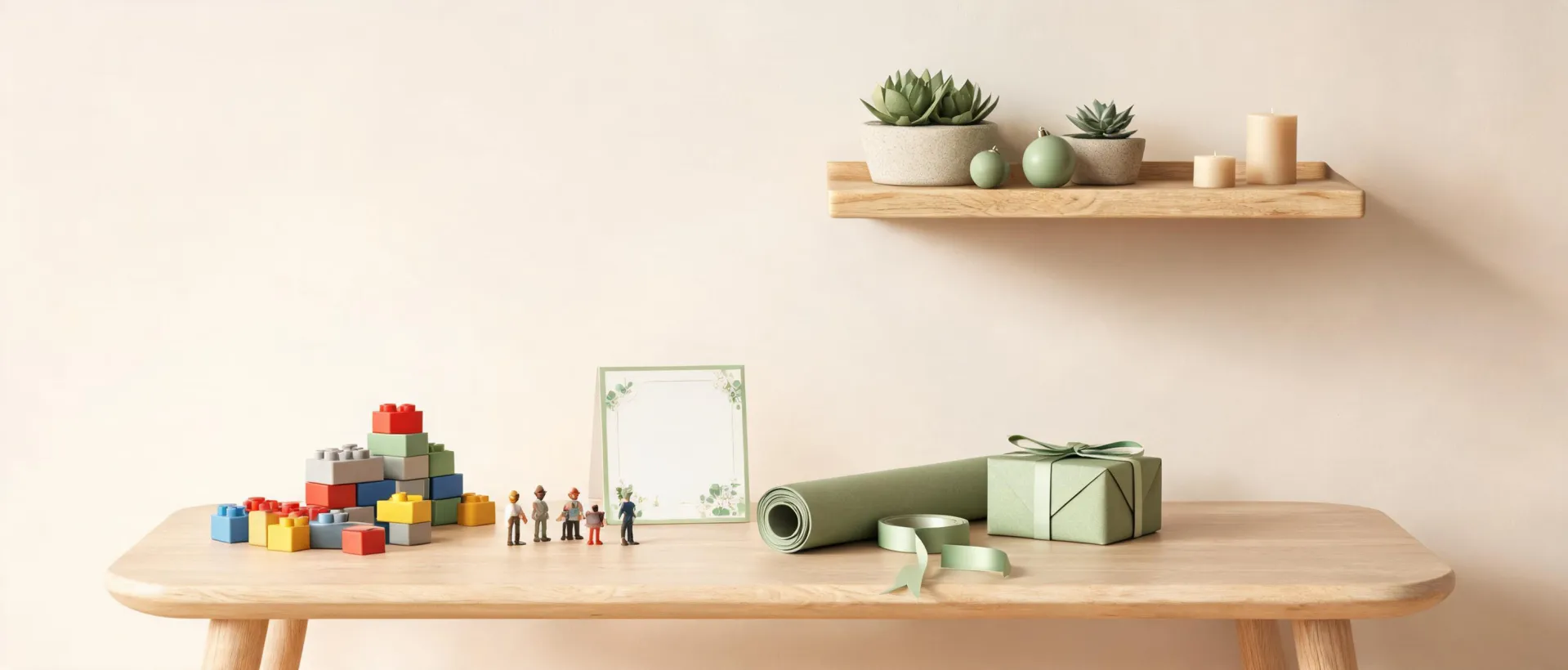 Gift table with Duplo toys for different ages